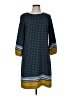 Ann Taylor 100% Polyester Print Blue Casual Dress Size 6 - photo 1