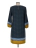 Ann Taylor 100% Polyester Print Blue Casual Dress Size 6 - photo 2