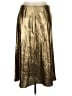 Ann Taylor LOFT 100% Polyester Metallic Gold Formal Skirt Size Lg Petite - photo 1