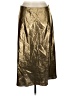 Ann Taylor LOFT 100% Polyester Metallic Gold Formal Skirt Size Lg Petite - photo 2