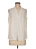 Nine West 100% Polyester Ivory Sleeveless Blouse Size M - photo 1