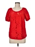 Monteau Red Short Sleeve Blouse Size M - photo 1