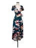 Unbranded Floral Teal Casual Dress Size XS - photo 1