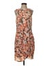 DKNYC 100% Polyester Print Orange Cocktail Dress Size 00 - photo 1