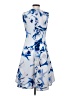 DKNY 100% Polyester Print Blue Cocktail Dress Size 4 - photo 2