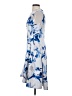 DKNY 100% Polyester Print Blue Cocktail Dress Size 4 - photo 5