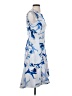 DKNY 100% Polyester Print Blue Cocktail Dress Size 4 - photo 4