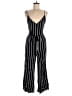 Forever 21 100% Rayon Stripes Black Jumpsuit Size M - photo 1