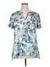 Ruby Rd. Teal Short Sleeve Blouse Size XL - photo 1