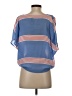 Alceè 100% Silk Blue Short Sleeve Silk Top Size XS - photo 2