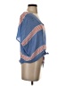 Alceè 100% Silk Blue Short Sleeve Silk Top Size XS - photo 4