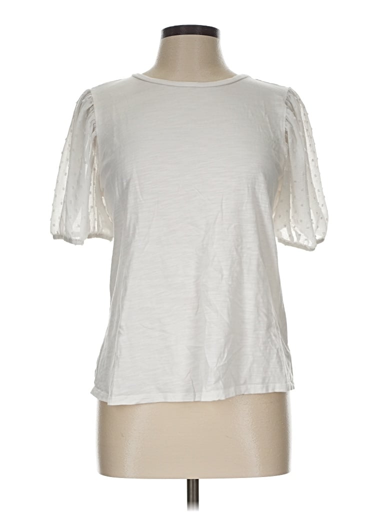 Pre-owned Maurices Short Sleeve T-shirt In Ivory