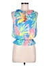 Lilly Pulitzer 100% Polyester Tropical Blue Sleeveless Blouse Size XS - photo 1