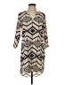 Renee C. 100% Polyester Chevron-herringbone Ivory Casual Dress Size S - photo 1