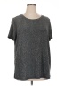 Studio Y Metallic Silver Short Sleeve Top Size 1X - photo 1
