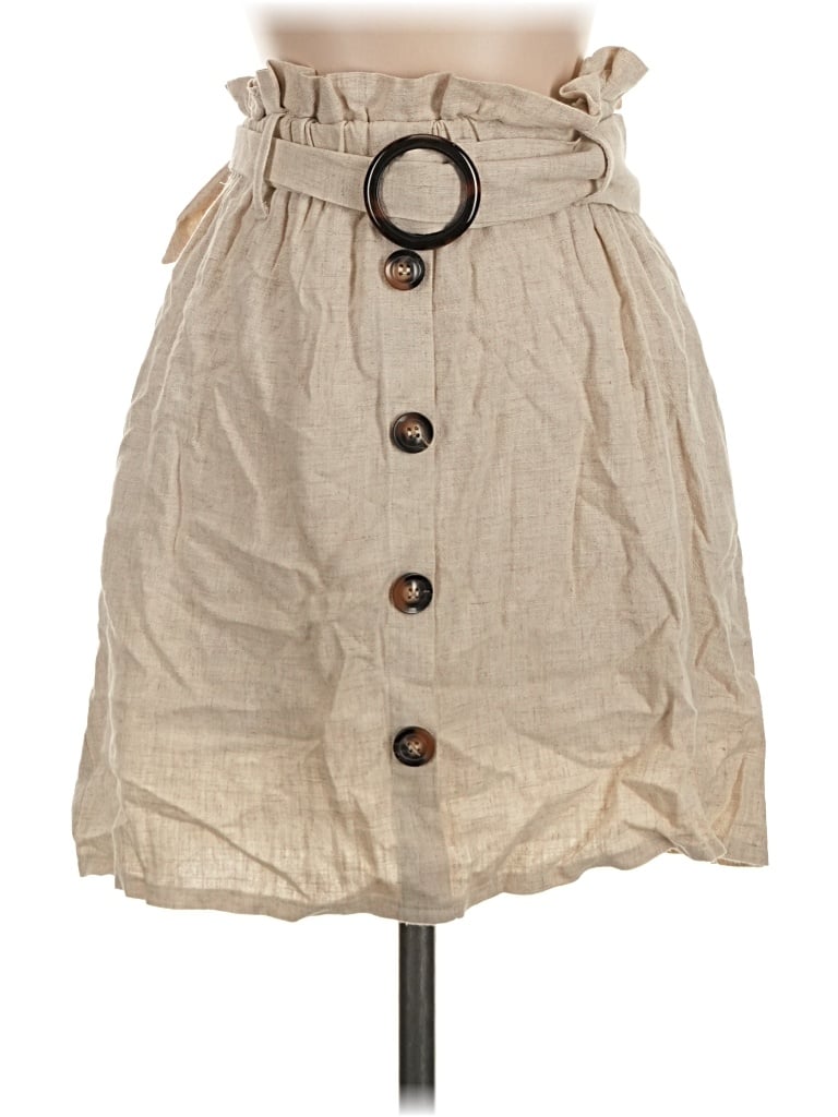 Pre-owned Everly Casual Skirt In Tan