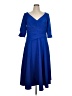 JJ's House 100% Polyester Blue Cocktail Dress Size 16 - photo 1