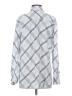 Ann Taylor LOFT Plaid Silver Long Sleeve Button-Down Shirt Size S - photo 2