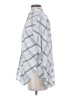 Ann Taylor LOFT Plaid Silver Long Sleeve Button-Down Shirt Size S - photo 5