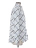 Ann Taylor LOFT Plaid Silver Long Sleeve Button-Down Shirt Size S - photo 4