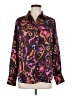 Ann Taylor 100% Polyester Paisley Purple Black Long Sleeve Blouse Size M - photo 1