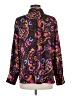 Ann Taylor 100% Polyester Paisley Purple Black Long Sleeve Blouse Size M - photo 2