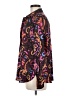 Ann Taylor 100% Polyester Paisley Purple Black Long Sleeve Blouse Size M - photo 5