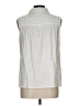 Blue B Silver Ivory Sleeveless Button-Down Shirt Size L - photo 2