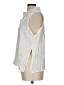 Blue B Silver Ivory Sleeveless Button-Down Shirt Size L - photo 5