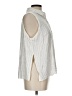 Blue B Silver Ivory Sleeveless Button-Down Shirt Size L - photo 4
