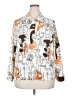 Unbranded 100% Polyester Print Ivory 3/4 Sleeve Blouse Size XXL - photo 1