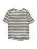 Assorted Brands 100% Cotton Stripes Gray Blue Short Sleeve Henley Size 8 - photo 1