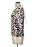 Banana Republic 100% Cotton Animal Print Silver Pullover Sweater Size Lg Petite - photo 5