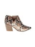 Assorted Brands 100% Leather Animal Print Tan Ankle Boots Size 7 1/2 - photo 1