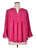 Style&Co 100% Polyester Hearts Pink 3/4 Sleeve Blouse Size XL - photo 1