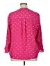 Style&Co 100% Polyester Hearts Pink 3/4 Sleeve Blouse Size XL - photo 2