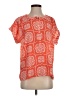 Ann Taylor 100% Polyester Orange Short Sleeve Blouse Size S - photo 1