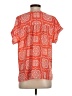 Ann Taylor 100% Polyester Orange Short Sleeve Blouse Size S - photo 2