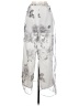 Ecru 100% Polyester Silver Casual Skirt Size 5 - 6 - photo 2