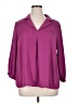 Vince Camuto 100% Polyester Purple 3/4 Sleeve Blouse Size 1X - photo 1