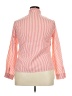 Unbranded 100% Polyester Stripes Orange Long Sleeve Blouse Size XXL - photo 2