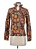 Unbranded Floral Brown Purple Long Sleeve Blouse Size XS - photo 1