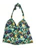 Faded Glory Print Blue Swimsuit Top Size 1X - photo 1