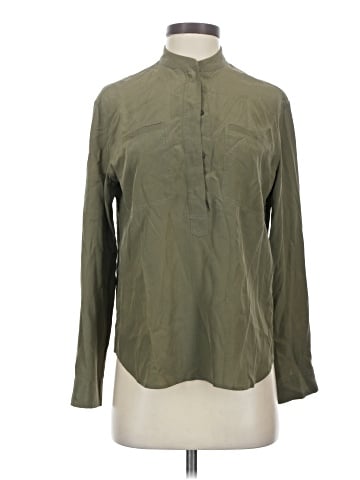 ALLSAINTS Long Sleeve Silk Top (view 1)