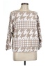 Love Scarlett Houndstooth Tan Pullover Sweater Size L - photo 1