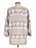Love Scarlett Houndstooth Tan Pullover Sweater Size L - photo 2