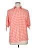Nygard Checkered-gingham Orange 3/4 Sleeve Button-Down Shirt Size 1X - photo 1