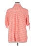 Nygard Checkered-gingham Orange 3/4 Sleeve Button-Down Shirt Size 1X - photo 2