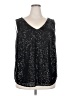 Ann Taylor LOFT 100% Polyester Black Sleeveless Blouse Size 20 - photo 1
