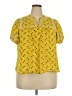 Per Una Yellow Short Sleeve Blouse Size 18 - photo 1